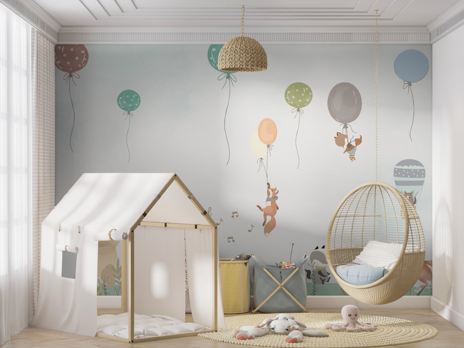 Fototapeta zwierzęta idą na przyjęcie urodzinowe