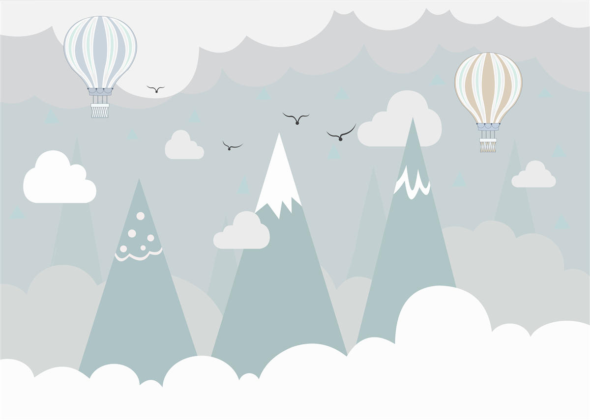 Fototapeta balony na tle gór