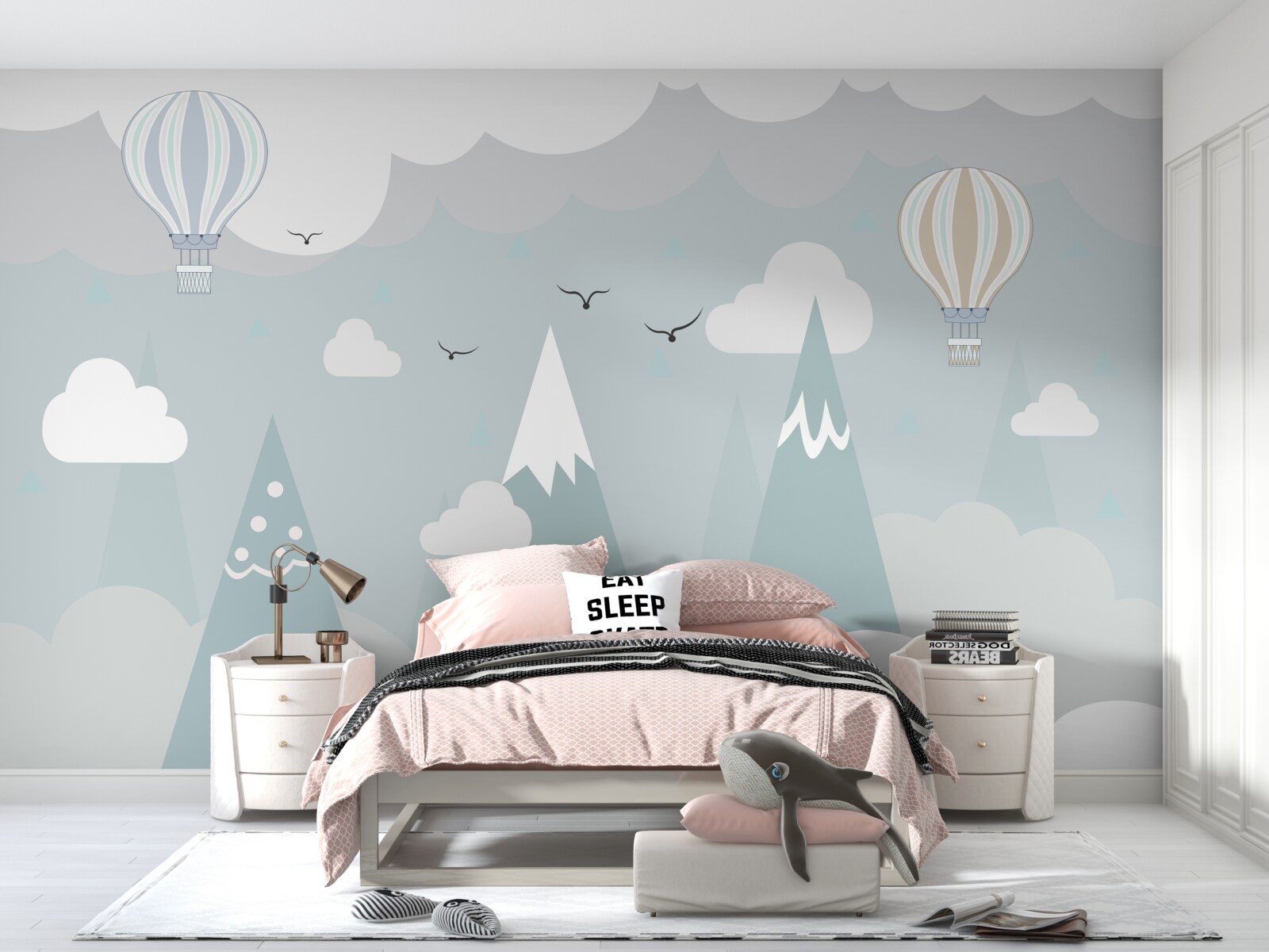 Fototapeta balony na tle gór