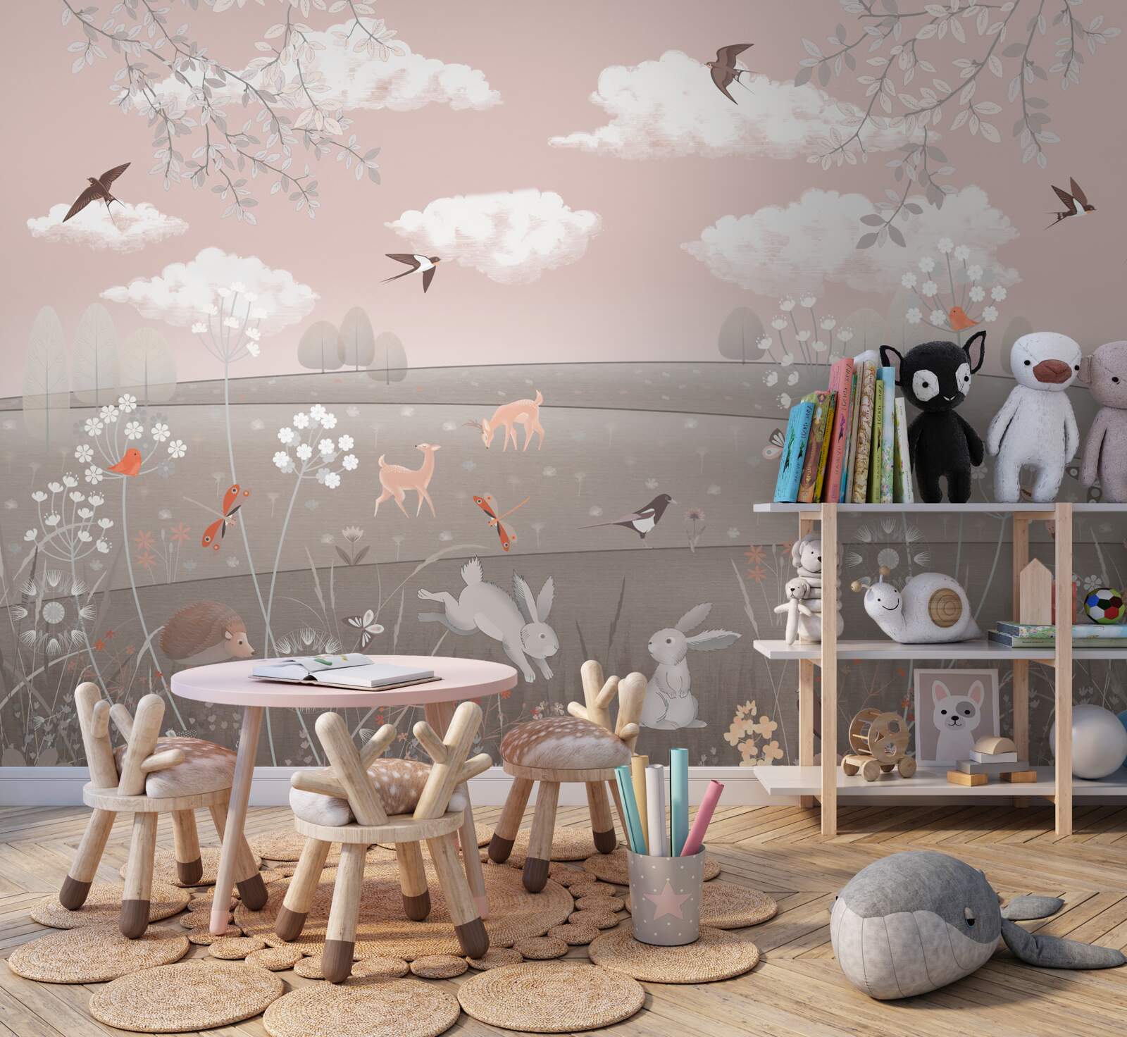 Fototapeta mieszkańcy łąk wśród traw