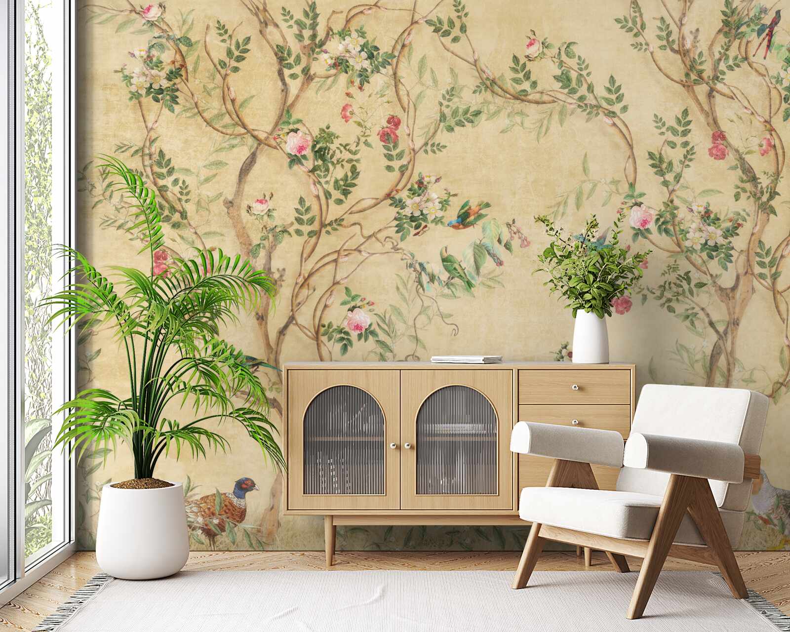 Fototapeta drzewa i ptaki na wiosnę