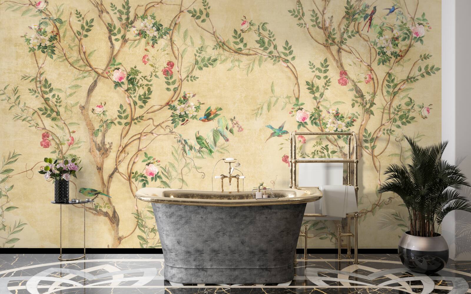 Fototapeta drzewa i ptaki na wiosnę