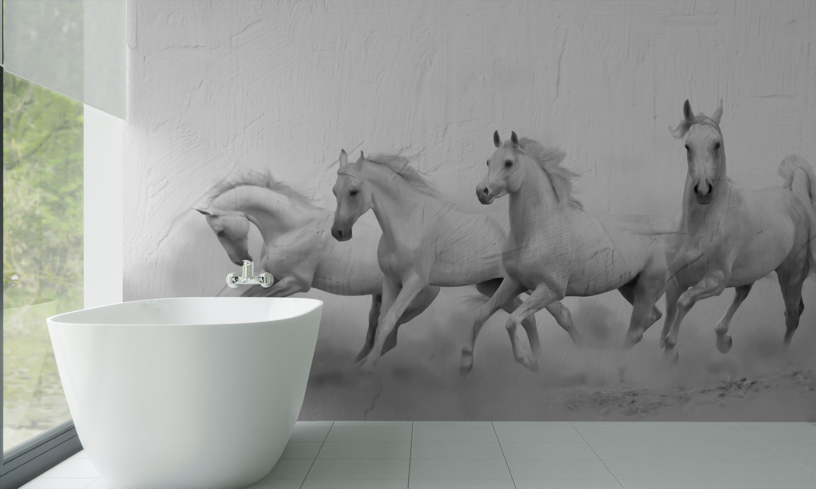 Fototapeta grupa koni