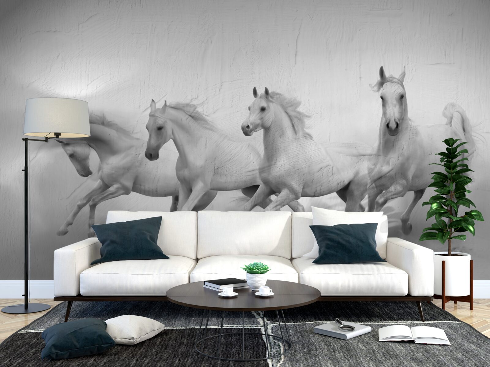 Fototapeta grupa koni