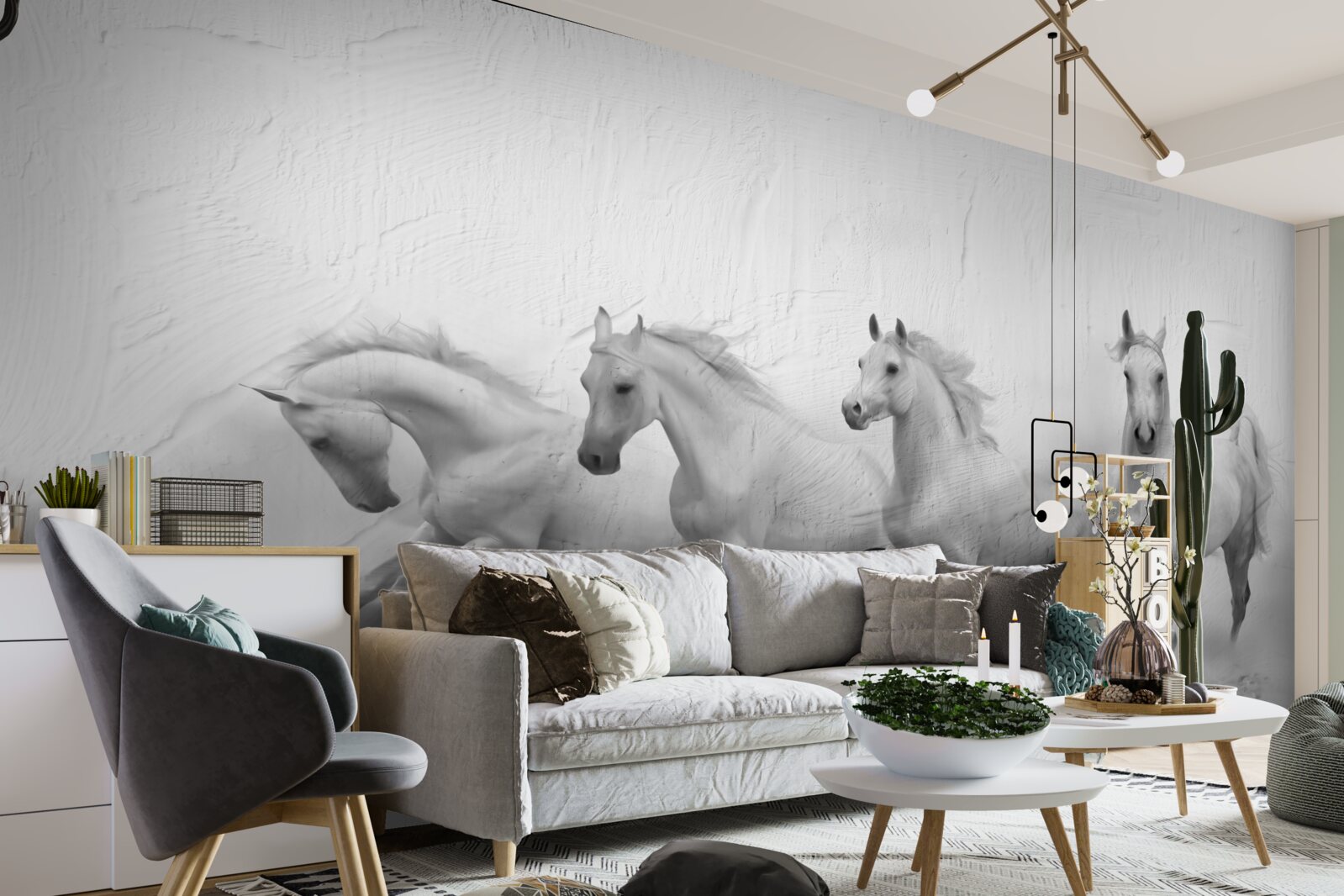 Fototapeta grupa koni