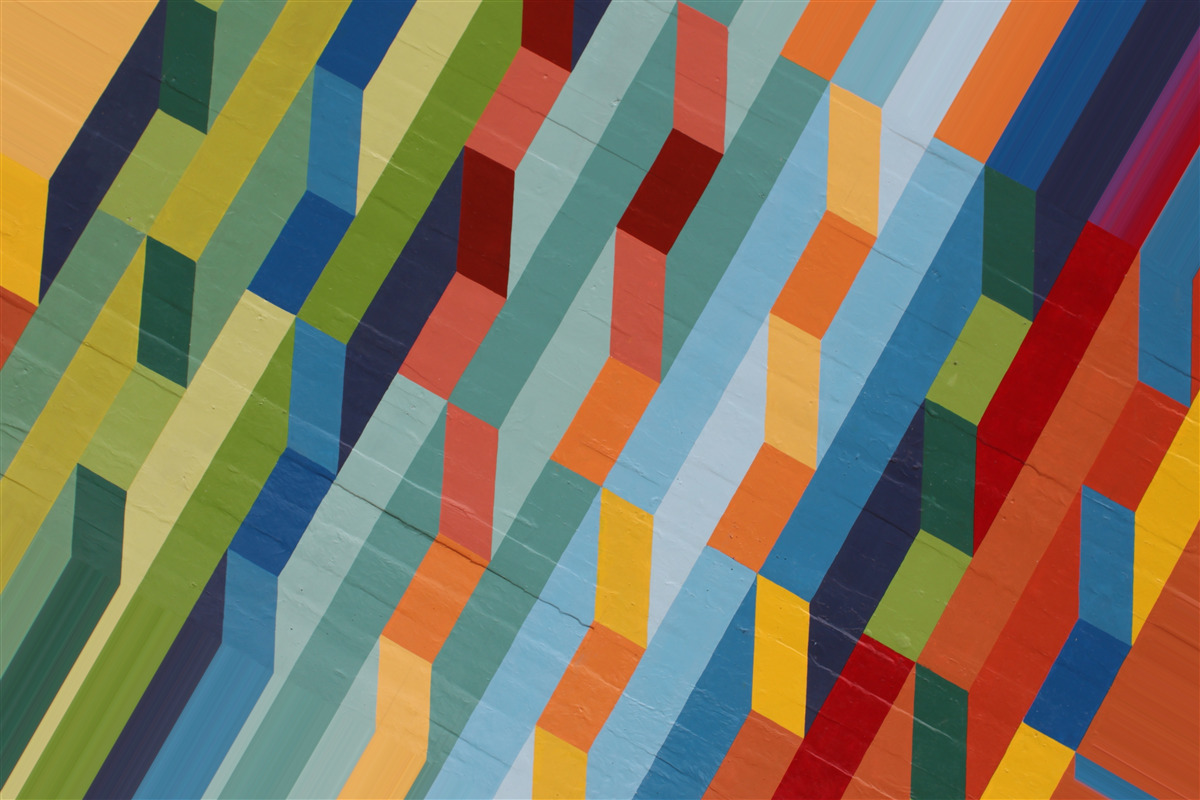 Fototapeta prostokątne kształty w bogatej kolorystyce