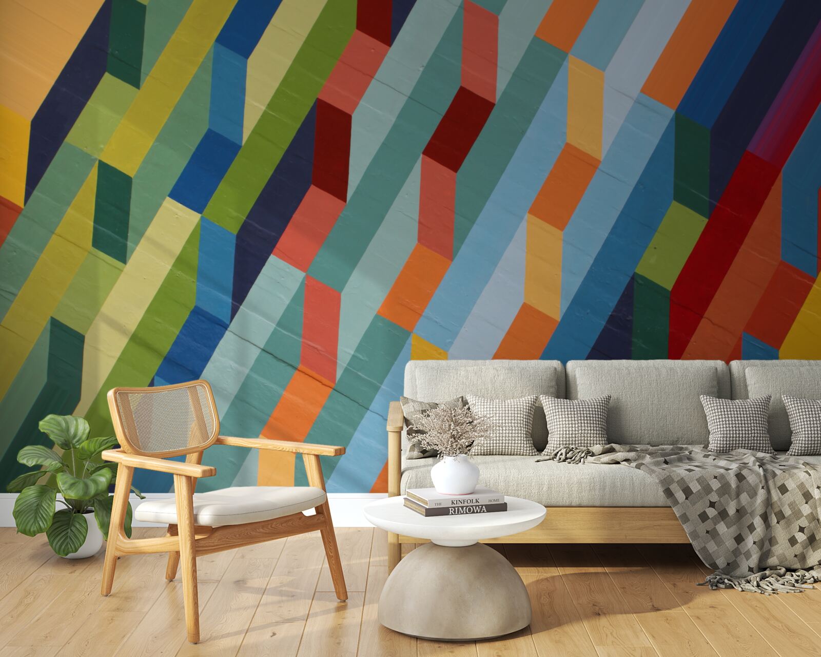 Fototapeta prostokątne kształty w bogatej kolorystyce