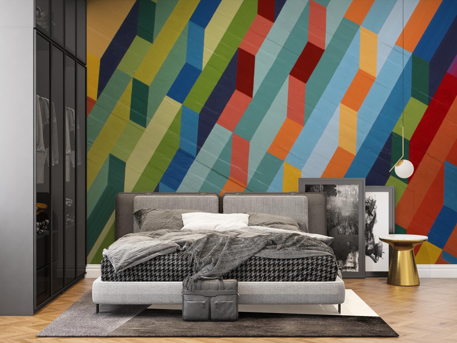 Fototapeta prostokątne kształty w bogatej kolorystyce