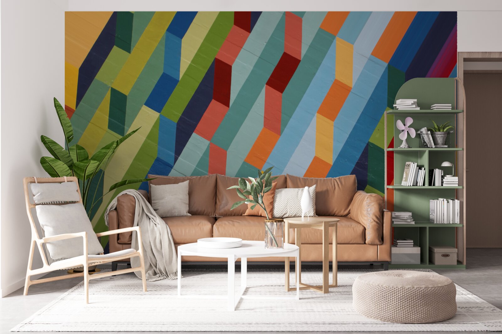 Fototapeta prostokątne kształty w bogatej kolorystyce