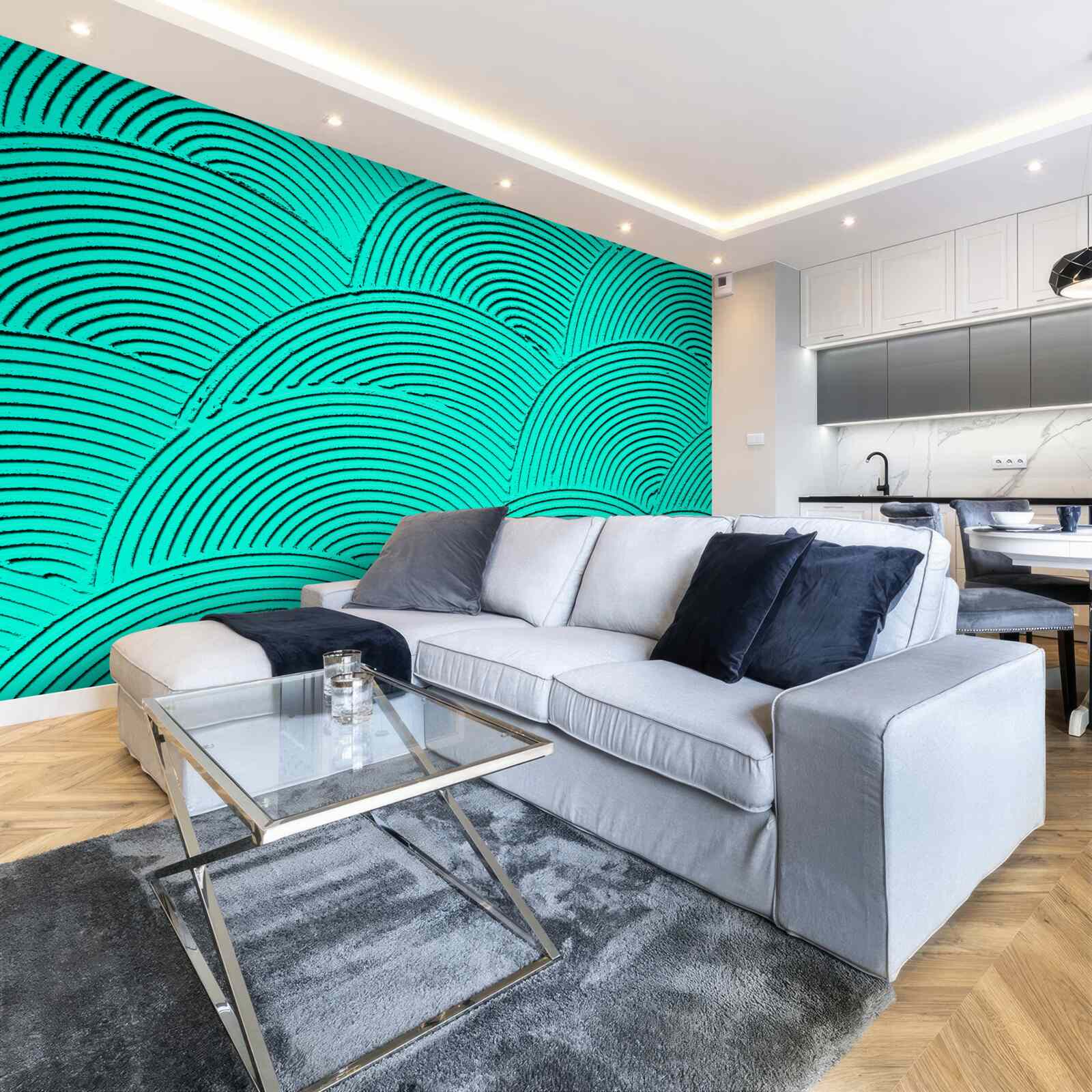 Fototapeta jasne półkola o abstrakcyjnym wyglądzie