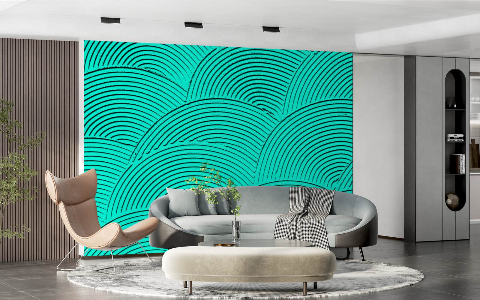 Fototapeta jasne półkola o abstrakcyjnym wyglądzie