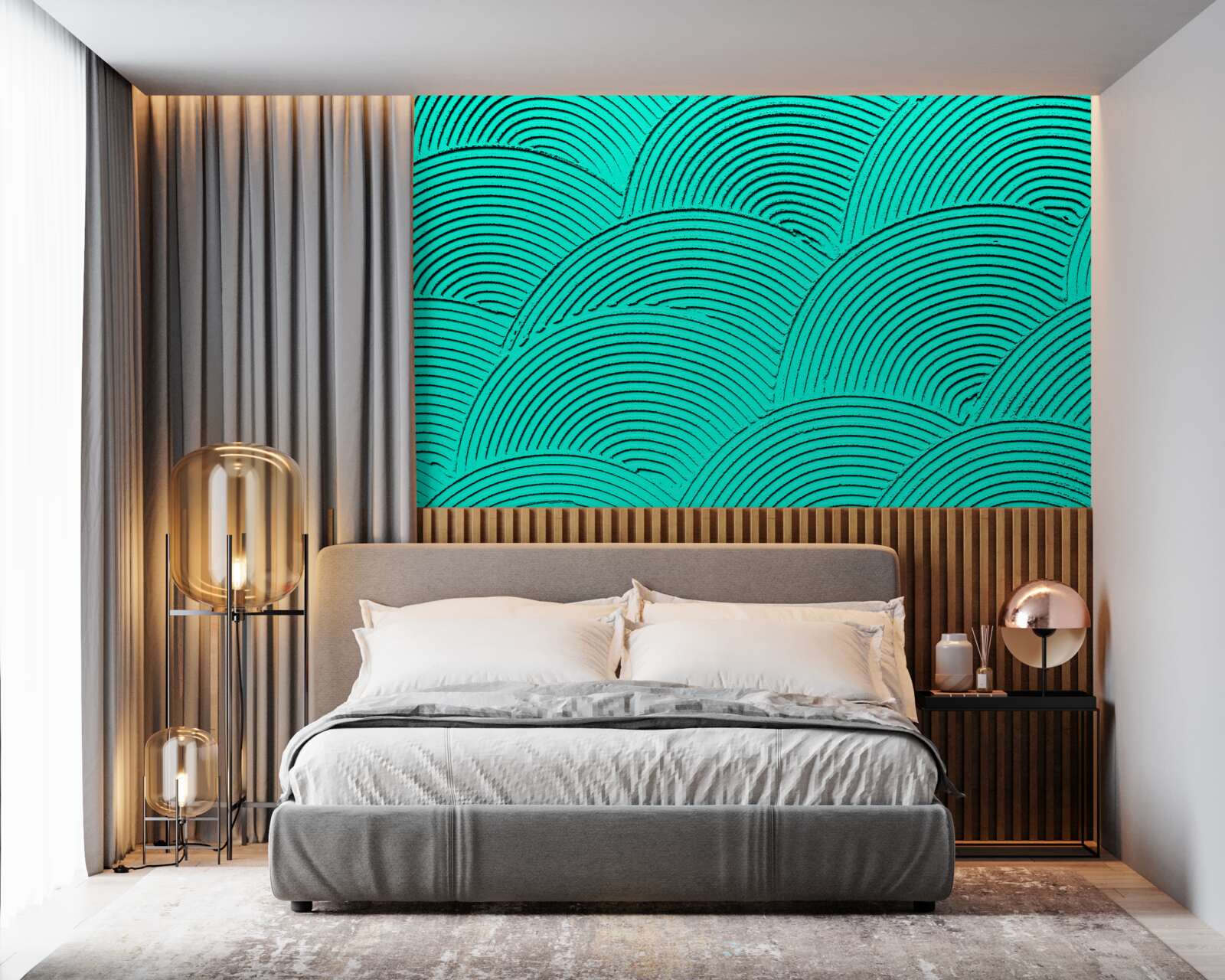 Fototapeta jasne półkola o abstrakcyjnym wyglądzie