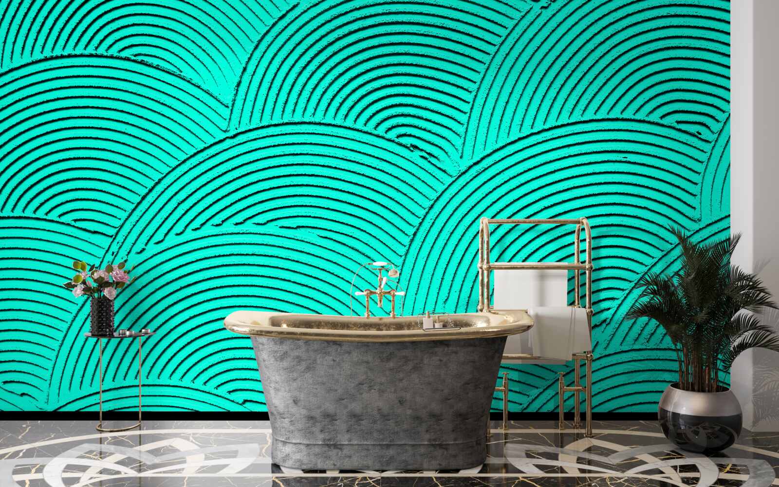 Fototapeta jasne półkola o abstrakcyjnym wyglądzie