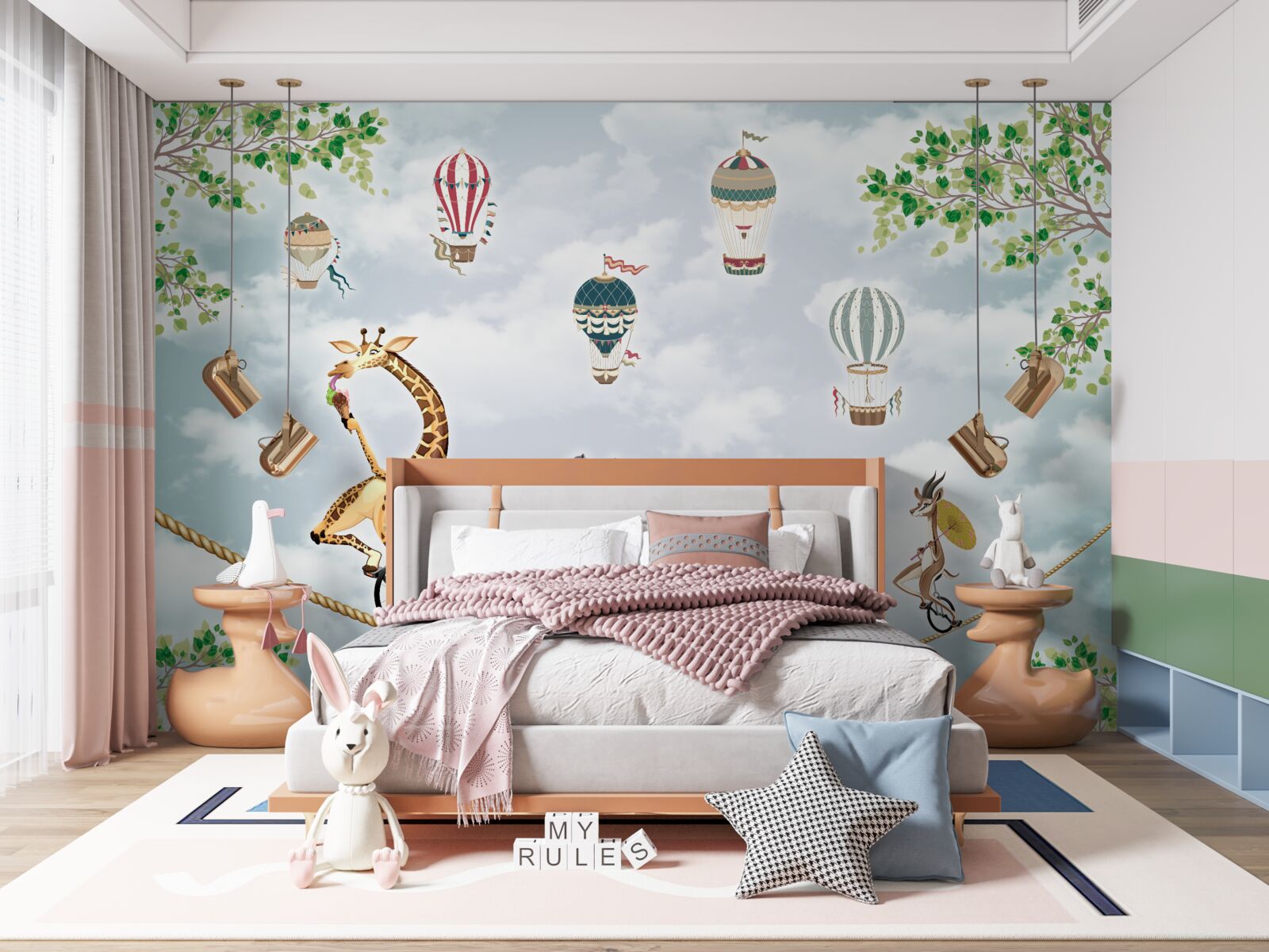 Fototapeta akrobaci na linach