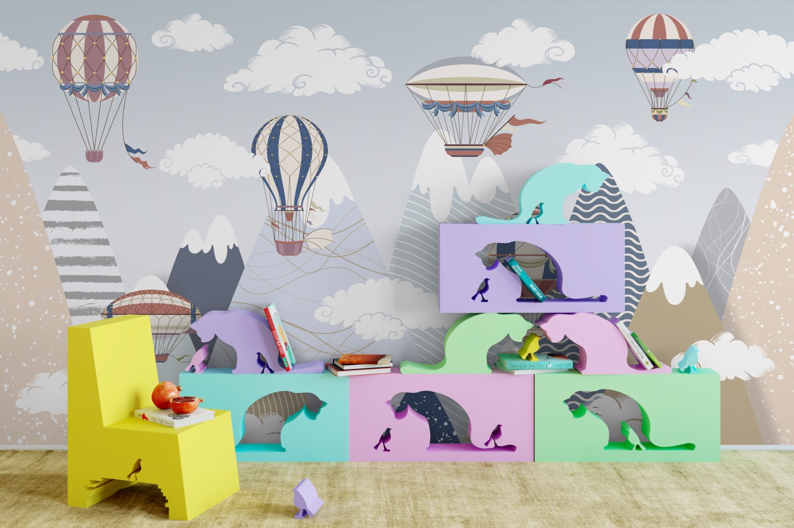 Fototapeta latanie balonami na ogrzane powietrze