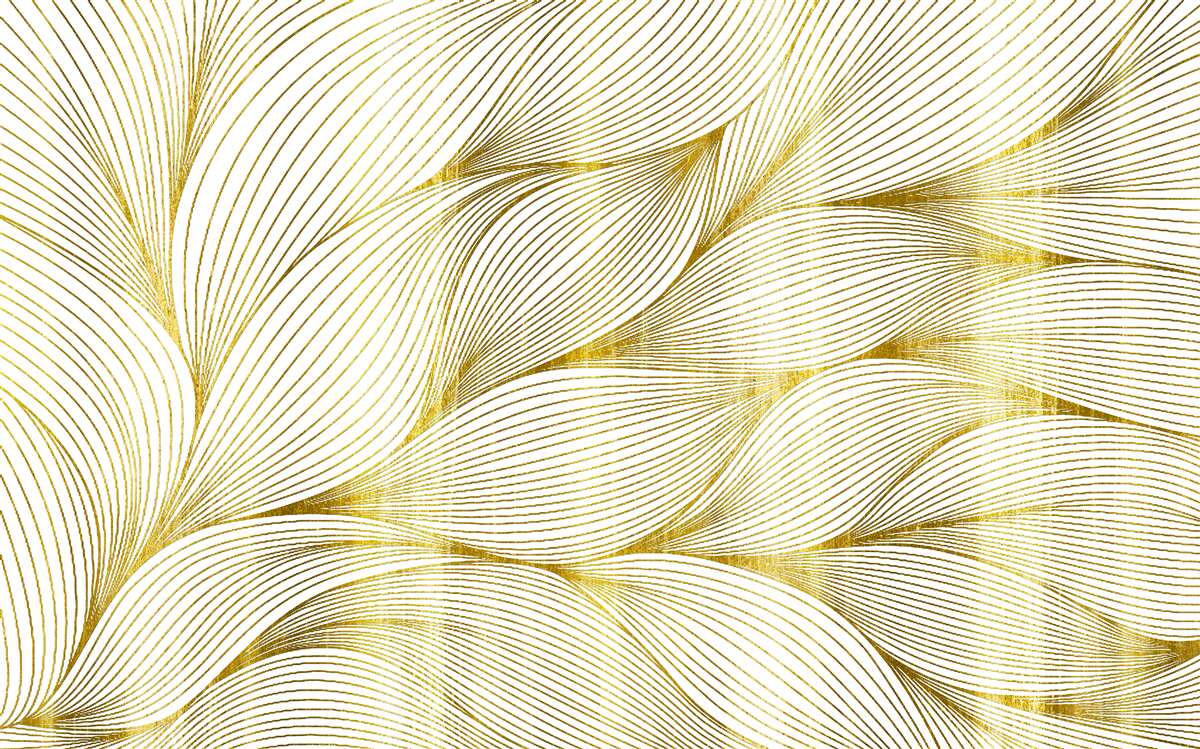 Fototapeta liście mają ciepły złoty odcień