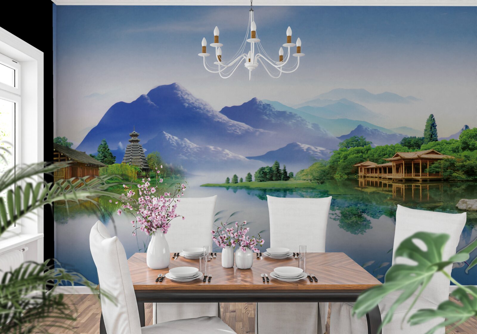 Fototapeta górskie jezioro w letnim krajobrazie