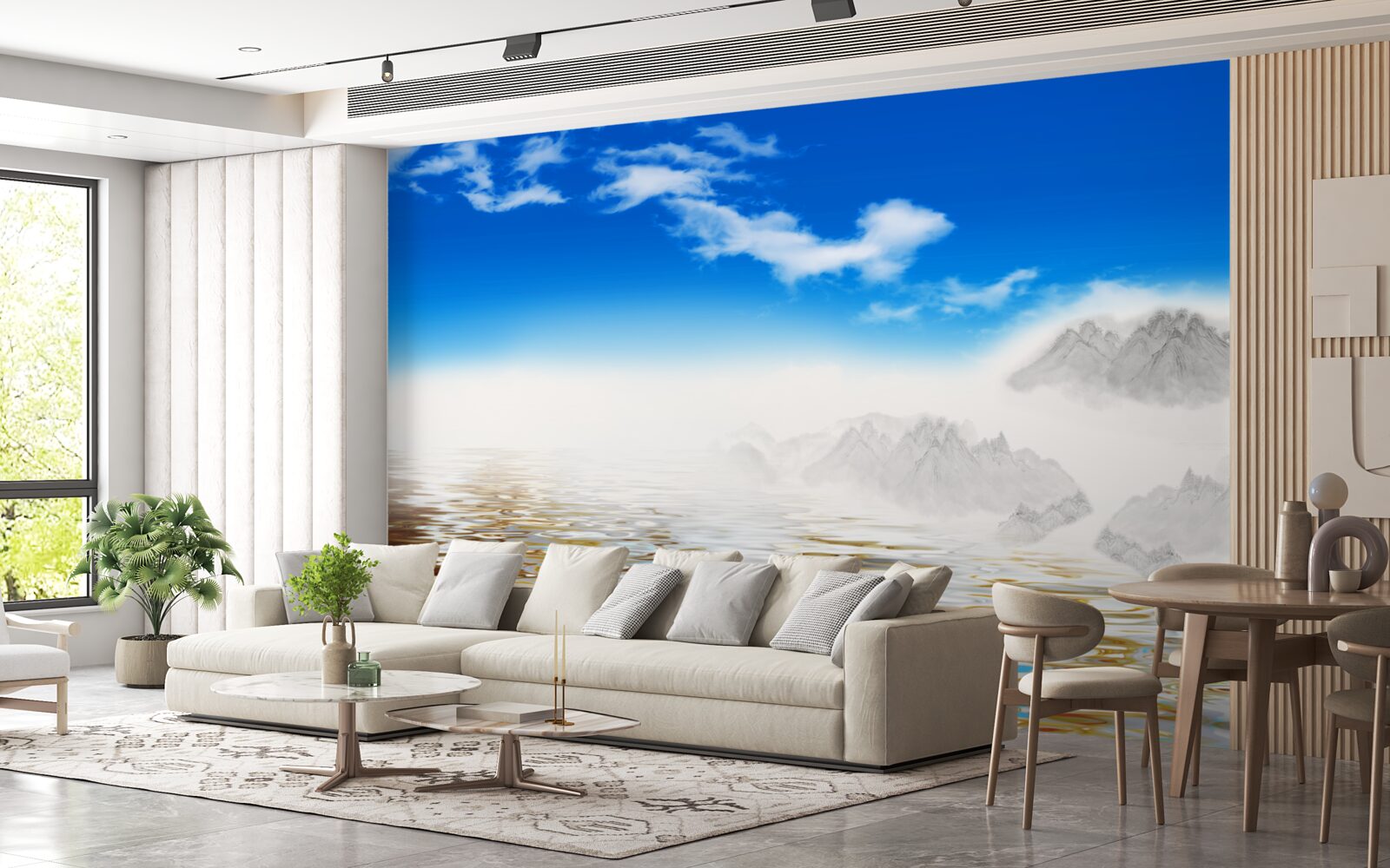 Fototapeta cicha woda pod górami