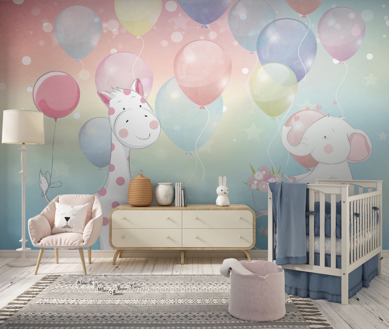 Fototapeta słoń zbliża się do żyrafy