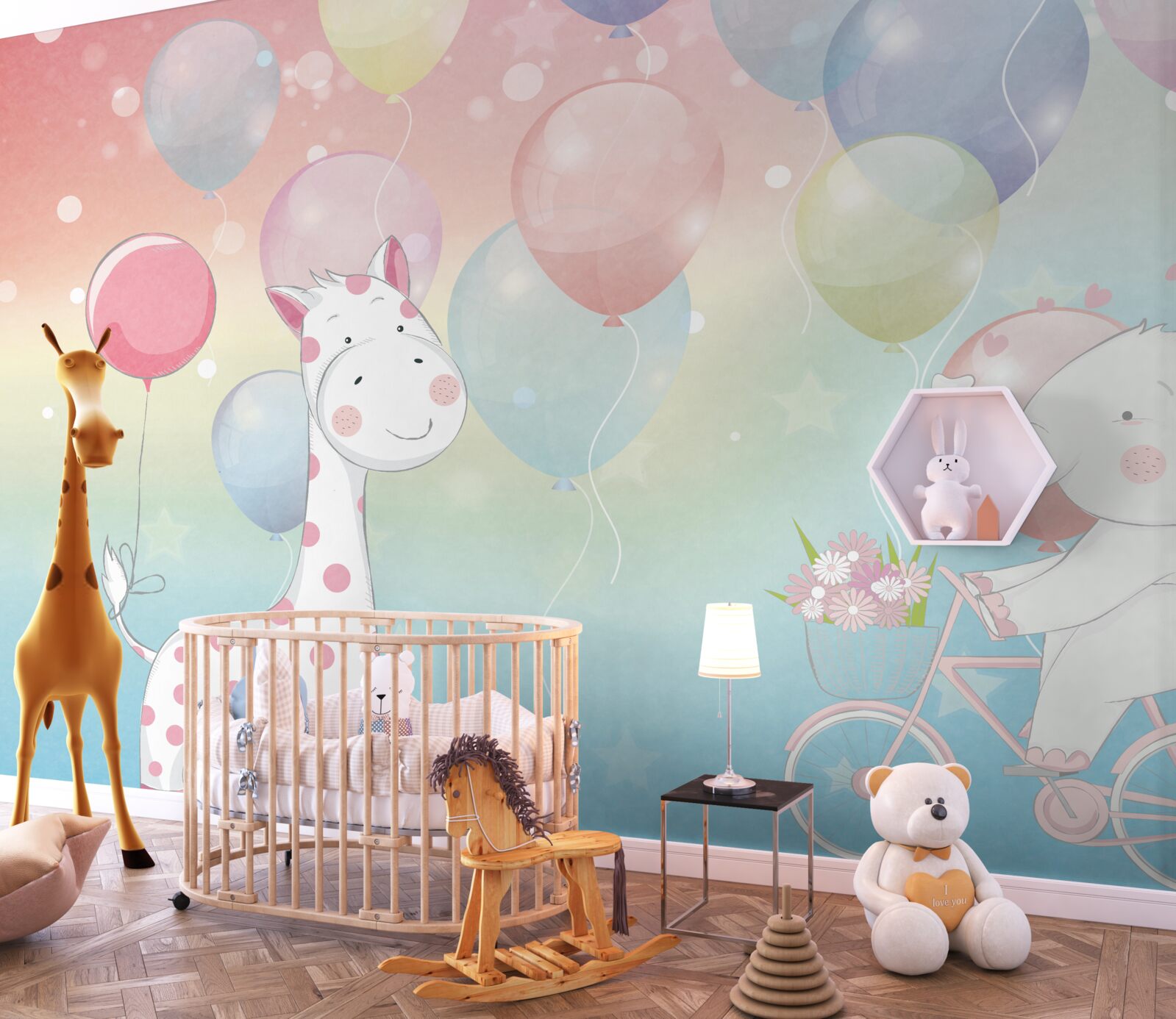 Fototapeta słoń zbliża się do żyrafy