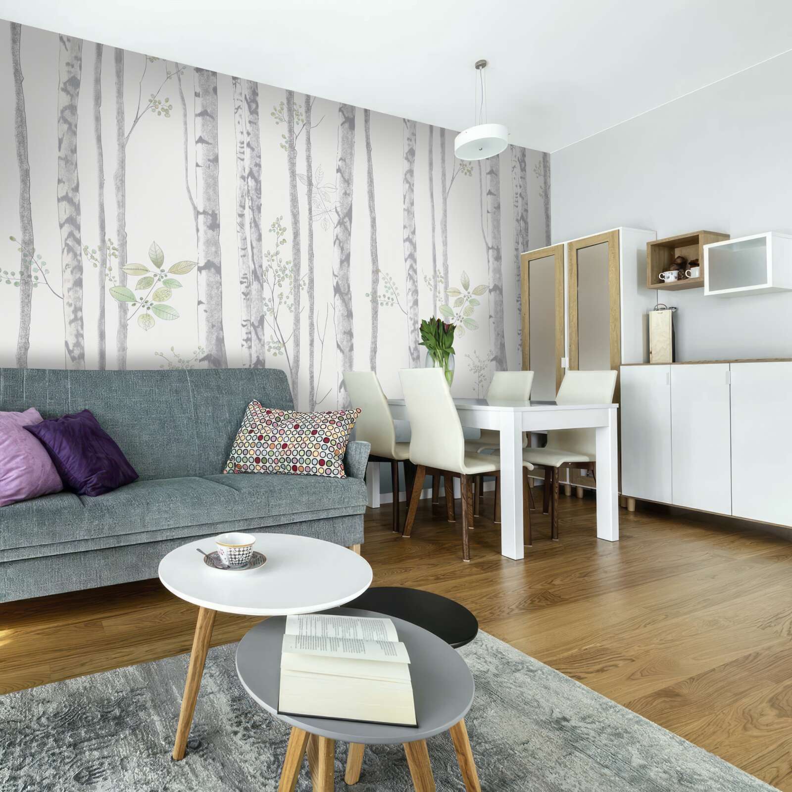 Fototapeta cienkie brzozy