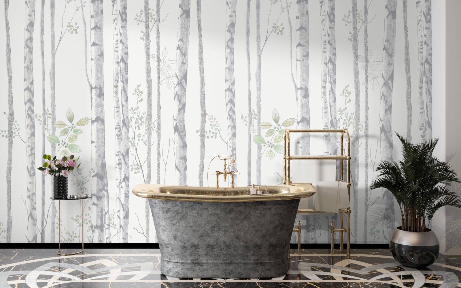 Fototapeta cienkie brzozy