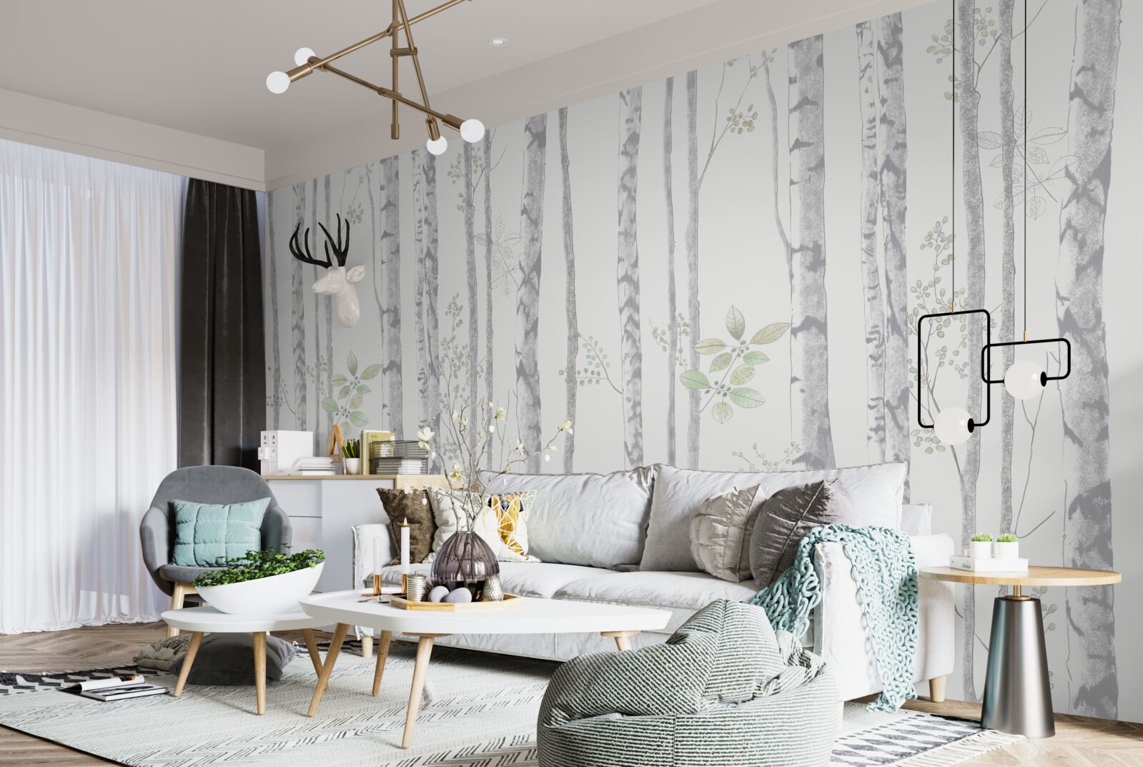 Fototapeta cienkie brzozy