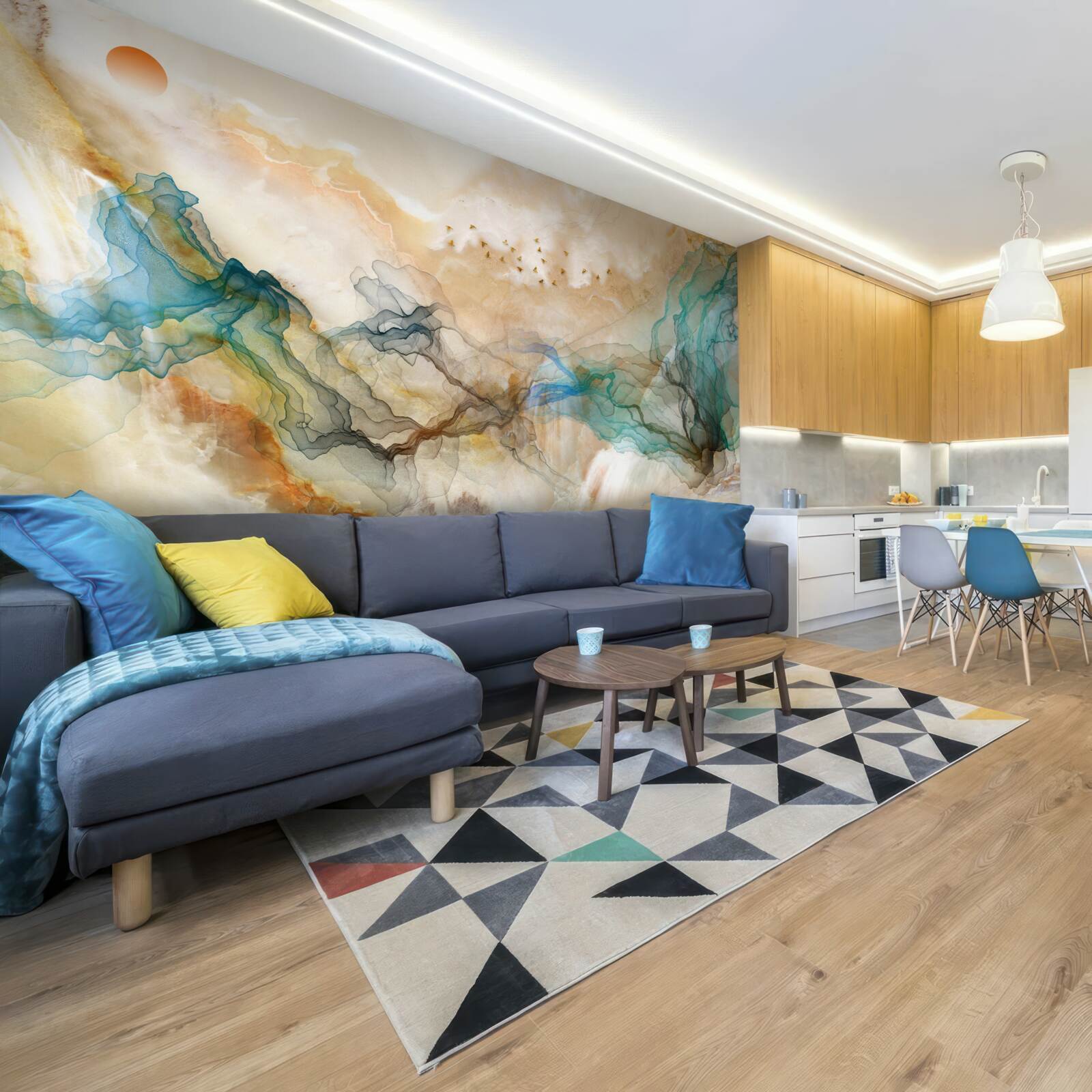 Fototapeta japoński krajobraz w abstrakcyjnym stylu