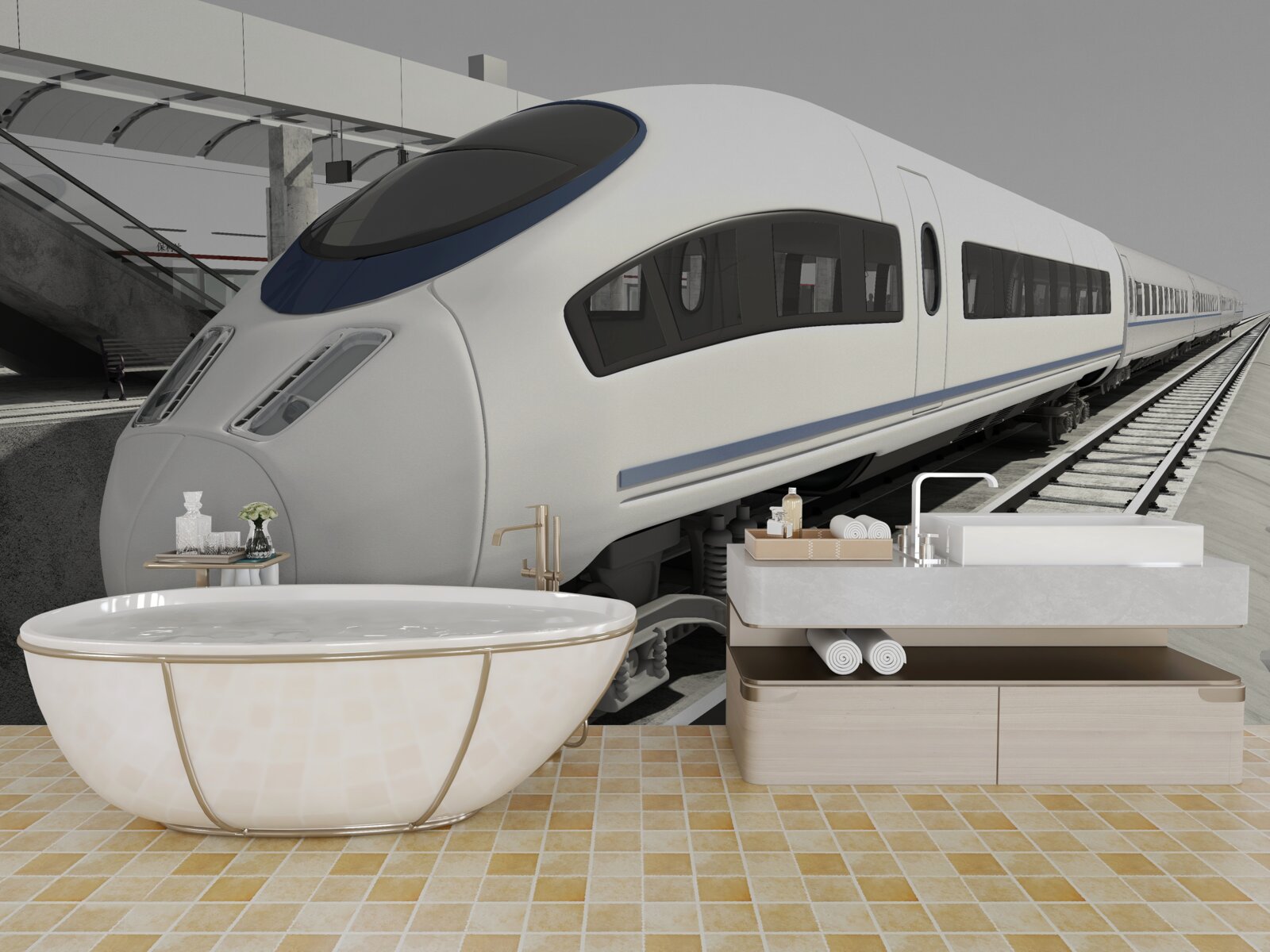 Fototapeta kompozycja na platformie