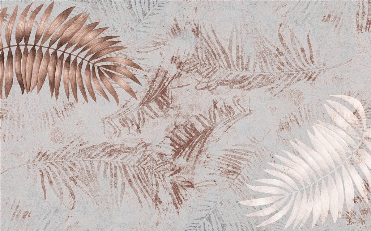 Fototapeta paproć brązowa i biała