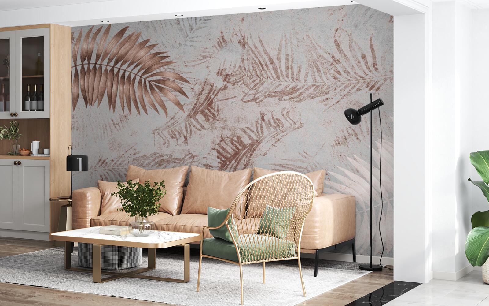 Fototapeta paproć brązowa i biała