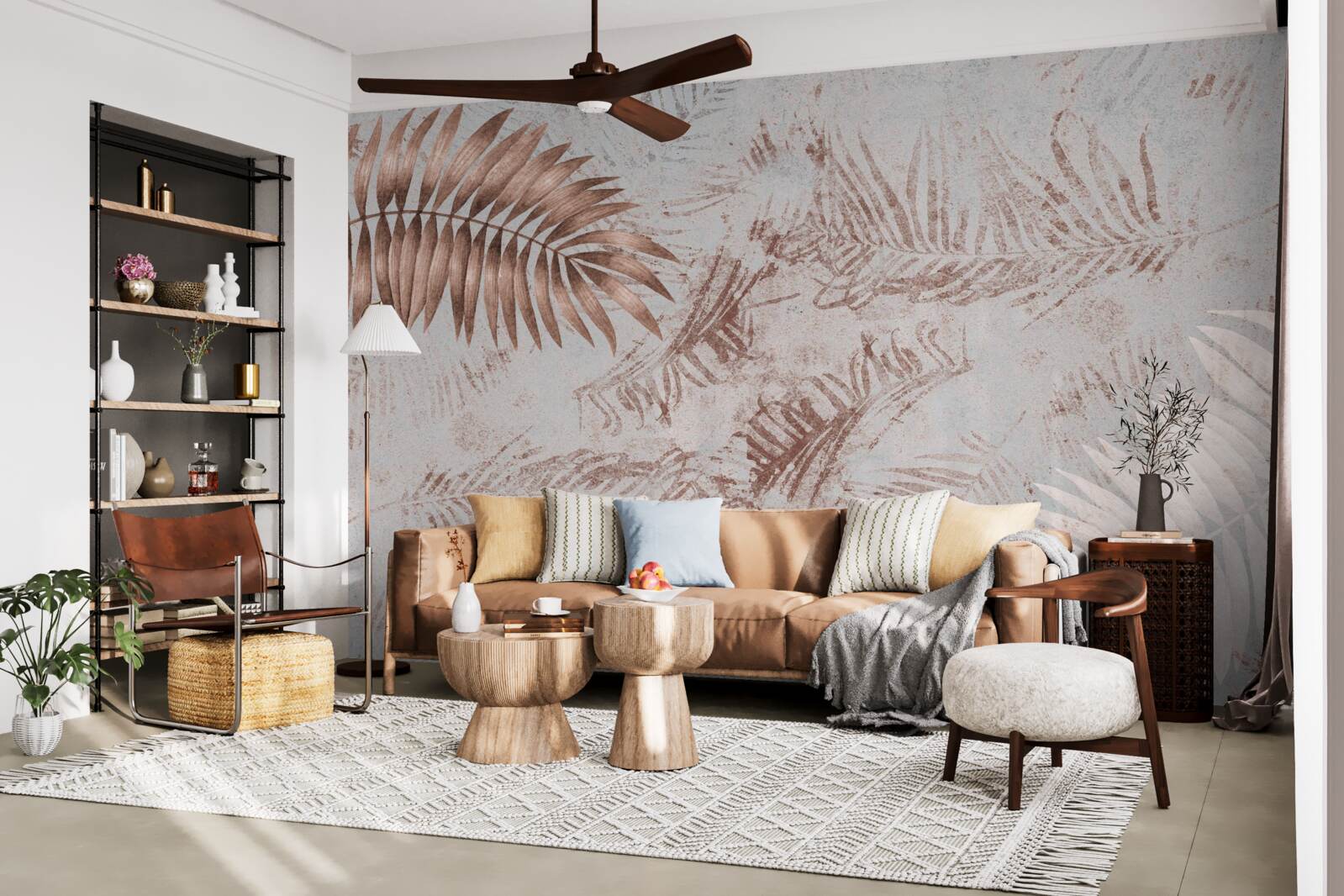 Fototapeta paproć brązowa i biała