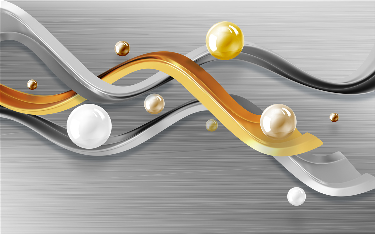 Fototapeta linie i kule w abstrakcji