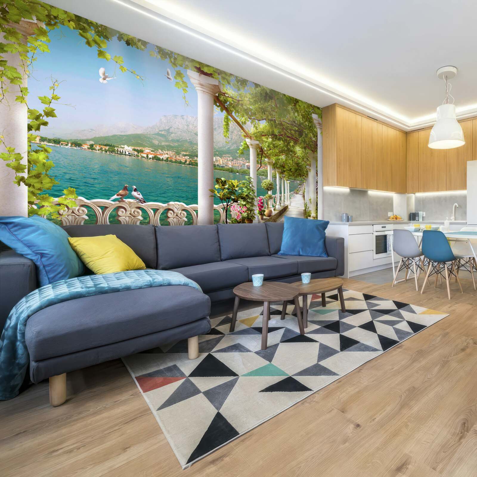 Fototapeta widok na okolicę z nasypu