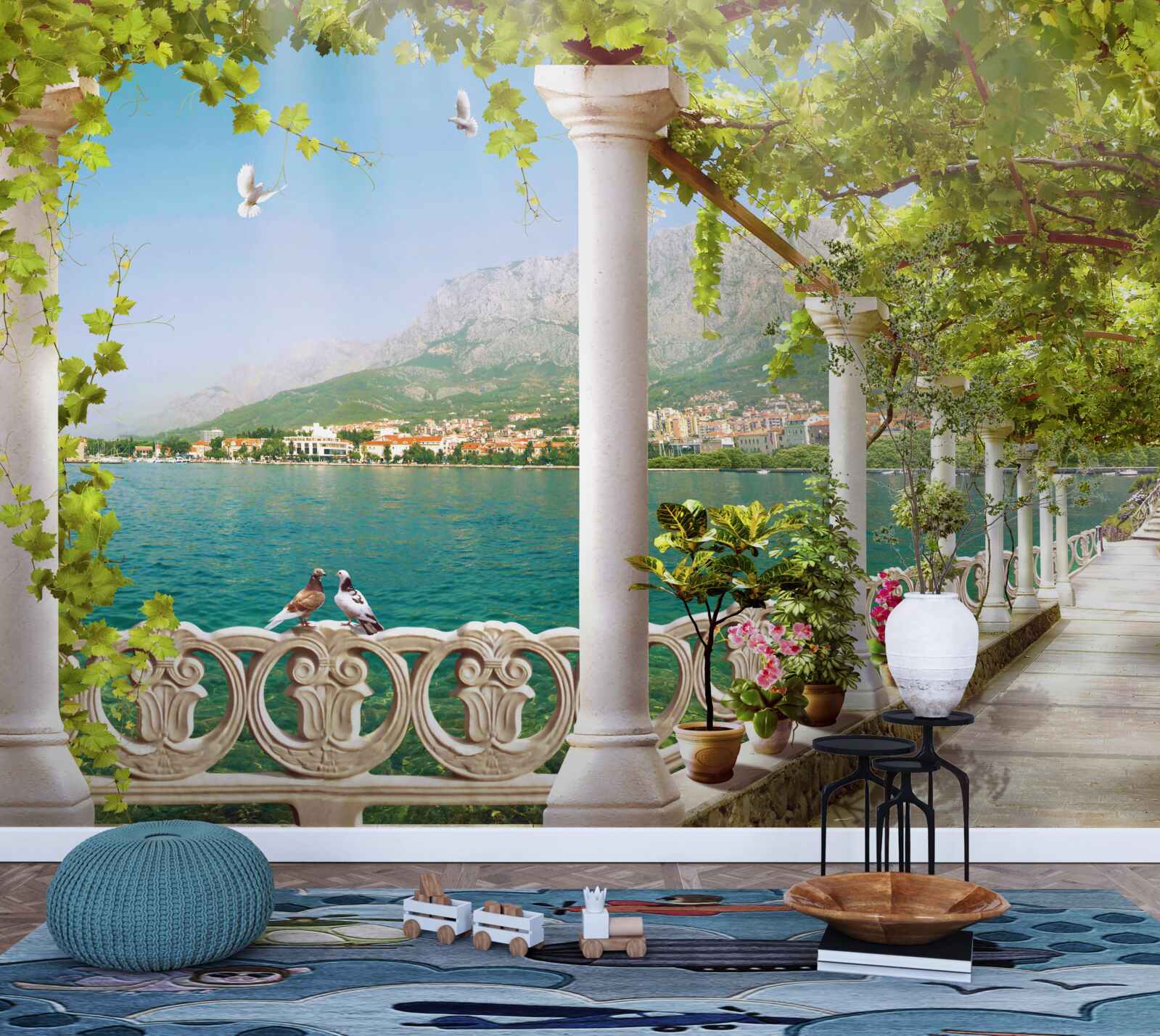 Fototapeta widok na okolicę z nasypu