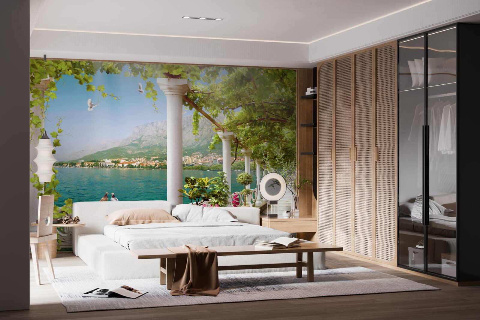 Fototapeta widok na okolicę z nasypu