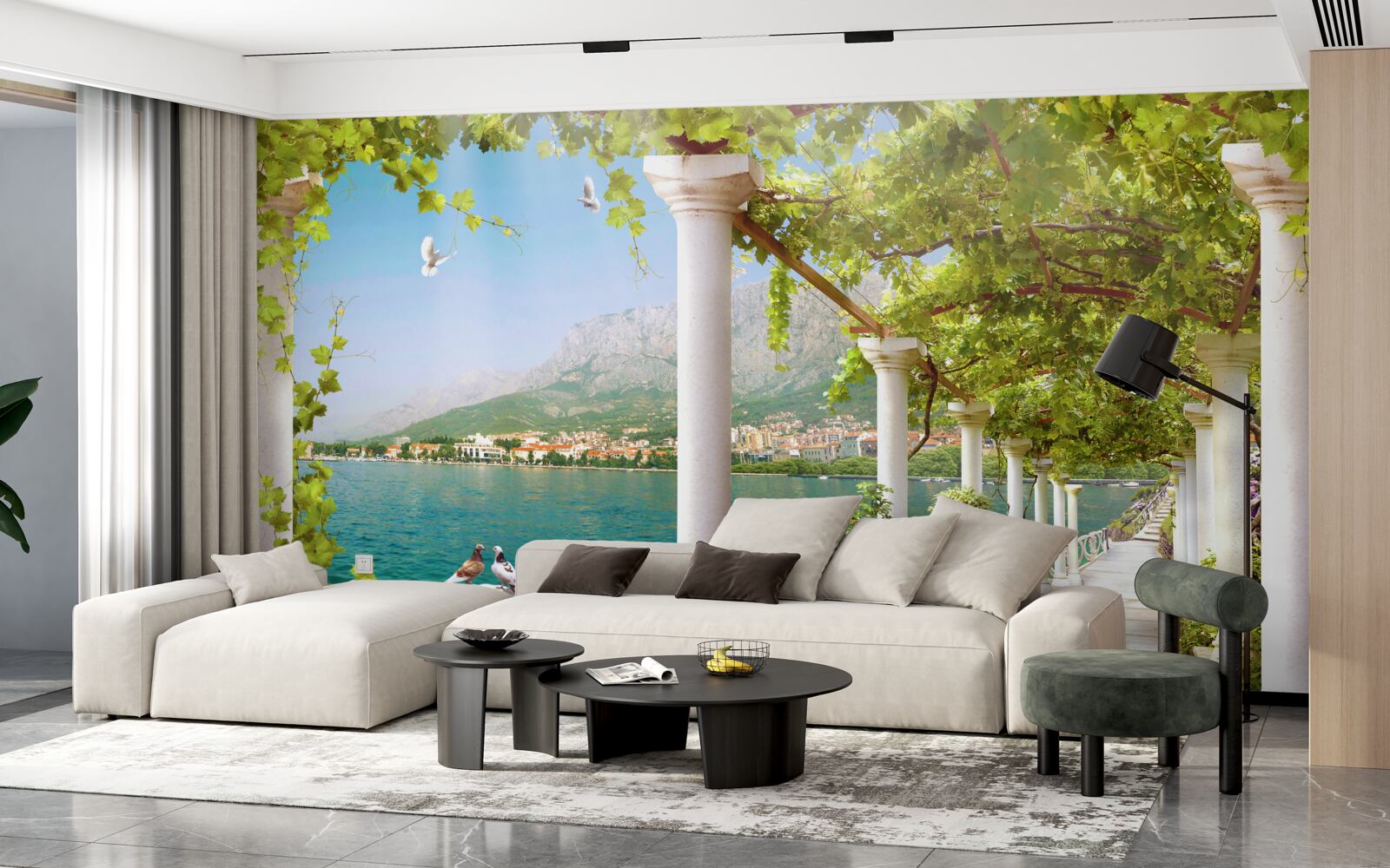 Fototapeta widok na okolicę z nasypu