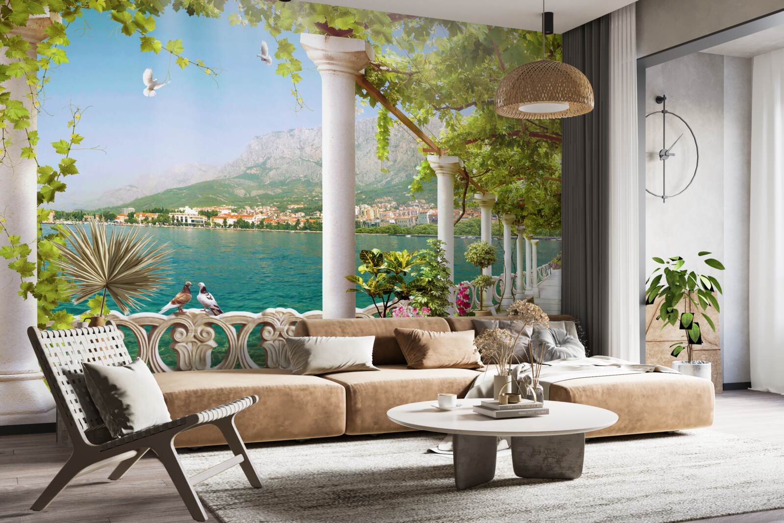 Fototapeta widok na okolicę z nasypu