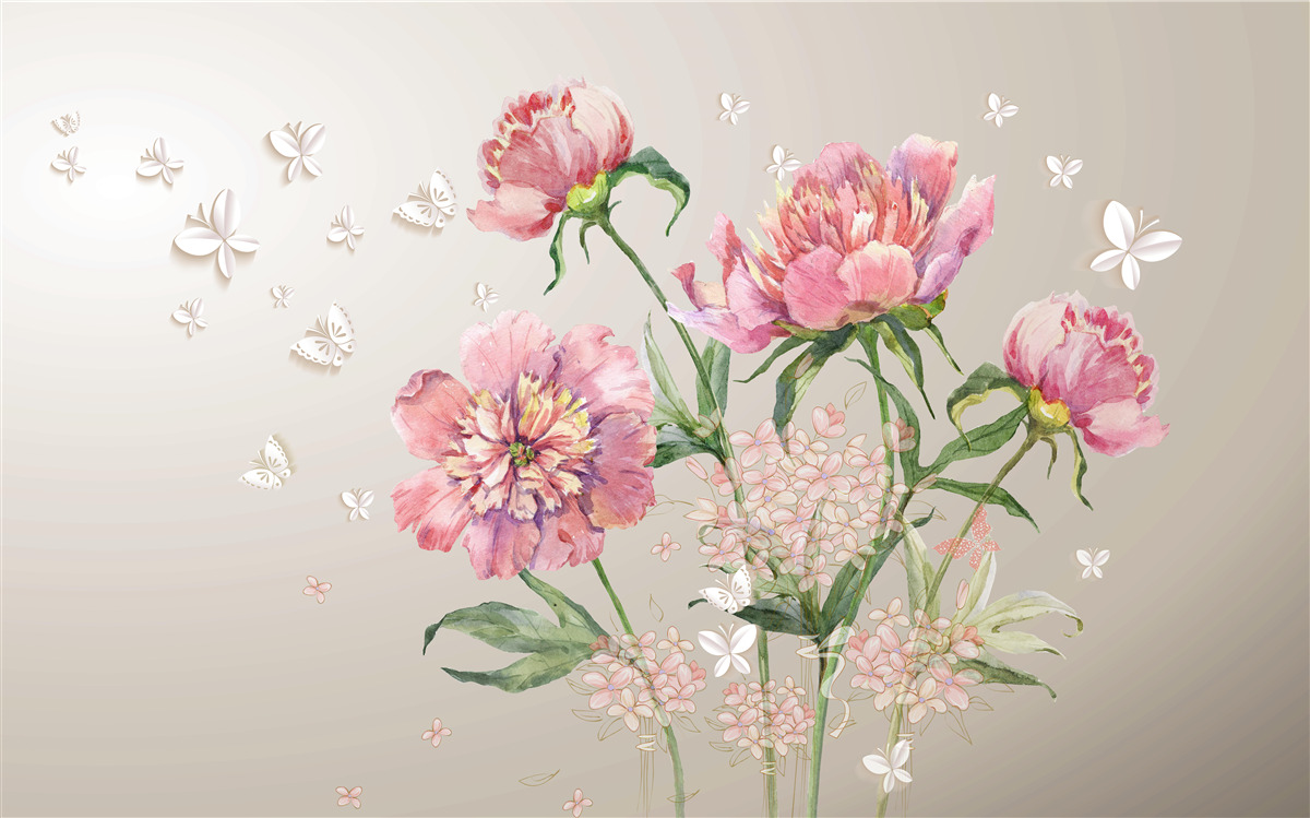 Fototapeta delikatne wiosenne kwiaty o delikatnym różowym odcieniu