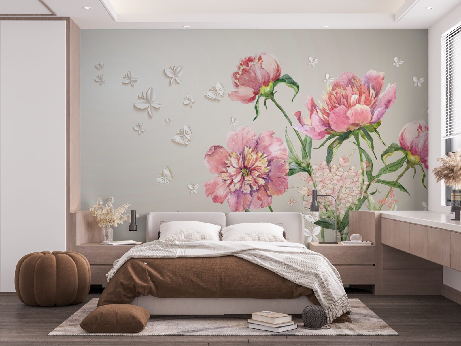 Fototapeta delikatne wiosenne kwiaty o delikatnym różowym odcieniu