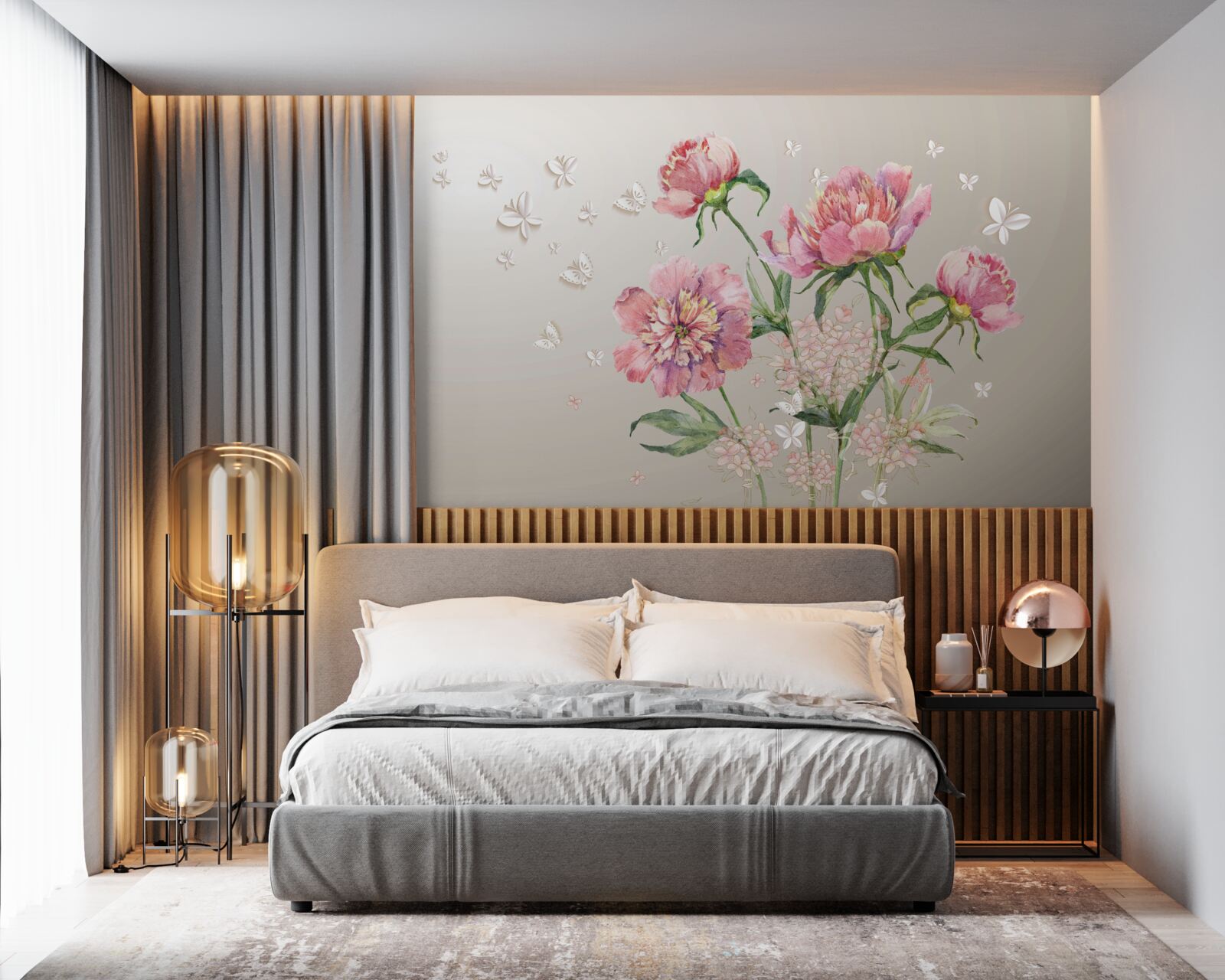 Fototapeta delikatne wiosenne kwiaty o delikatnym różowym odcieniu