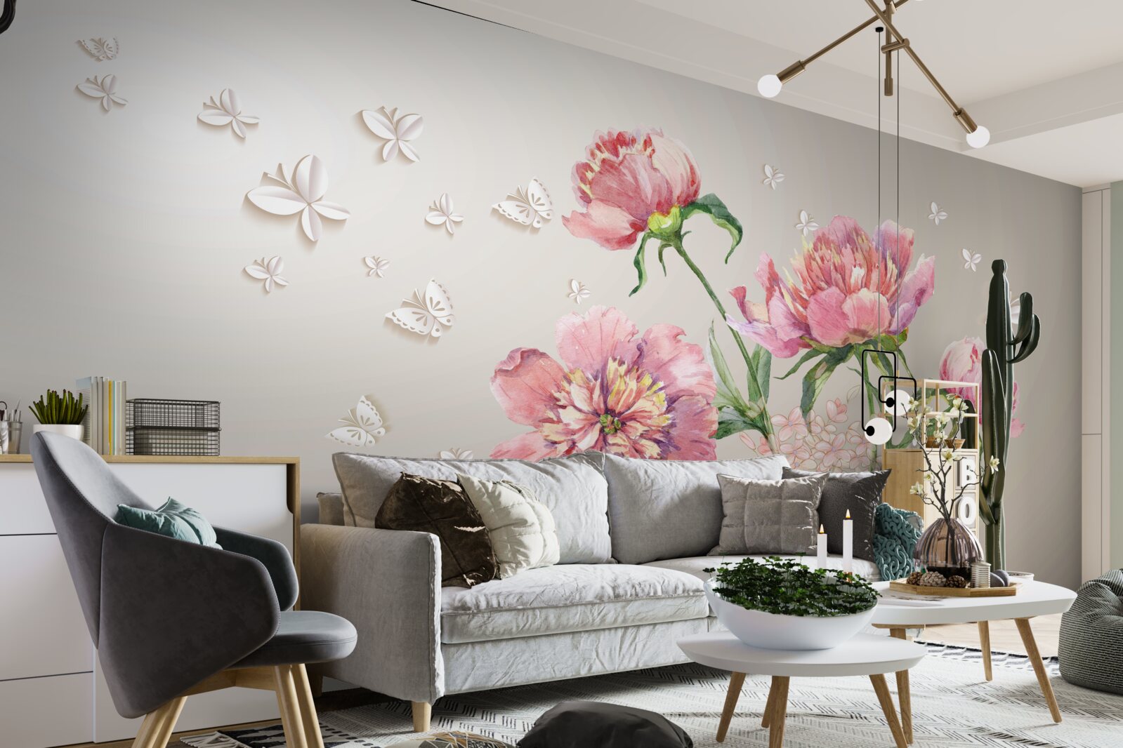 Fototapeta delikatne wiosenne kwiaty o delikatnym różowym odcieniu