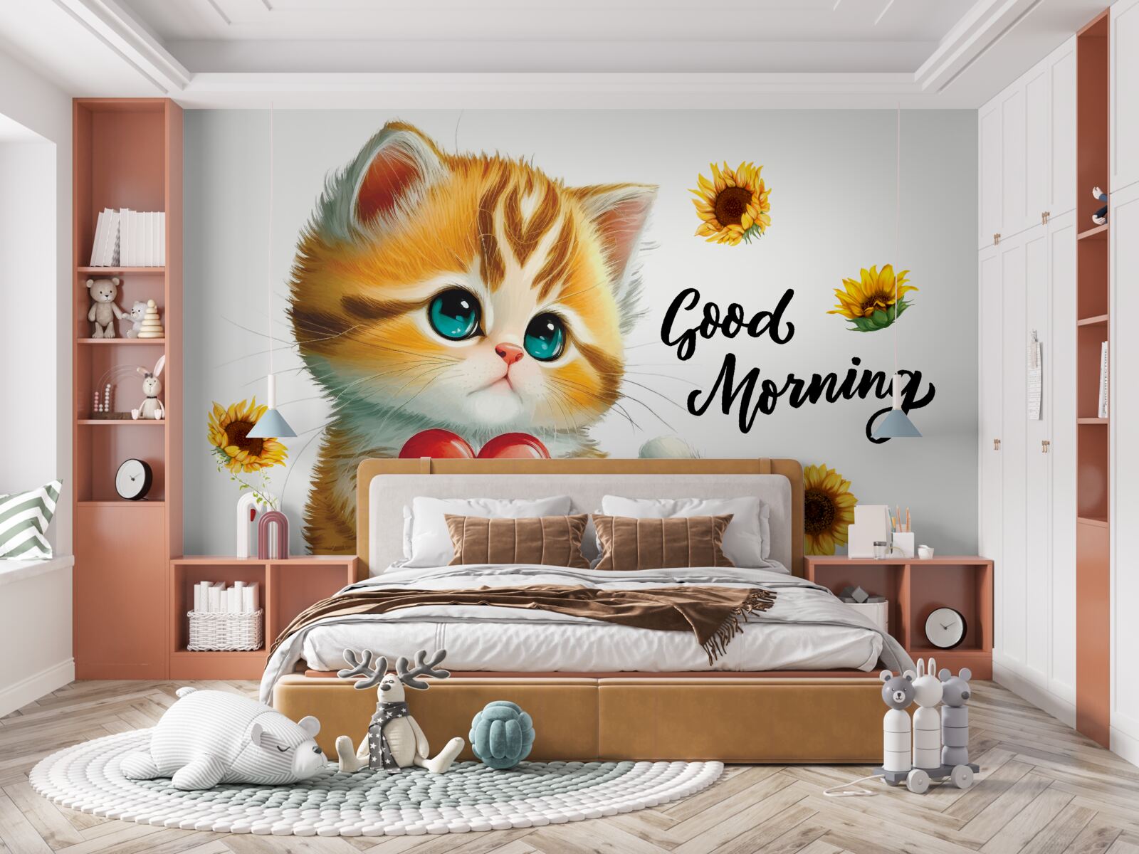 Fototapeta kot z życzeniami