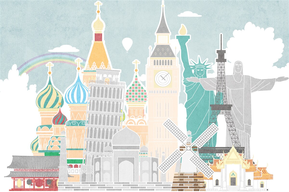 Fototapeta miejsca znane na całym świecie