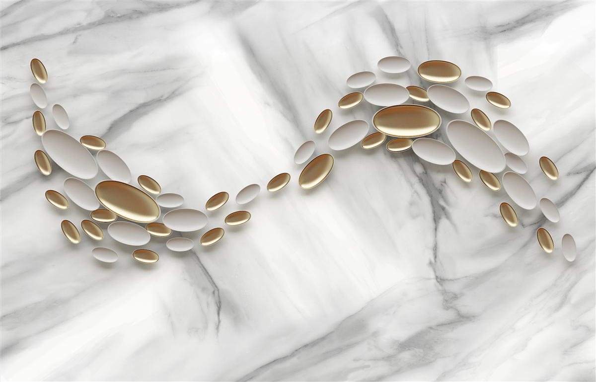 Fototapeta złoto przeplata się z żyłkami marmuru