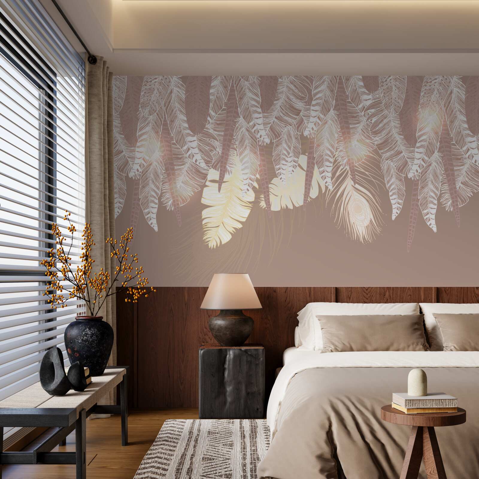 Fototapeta liście paproci są białe