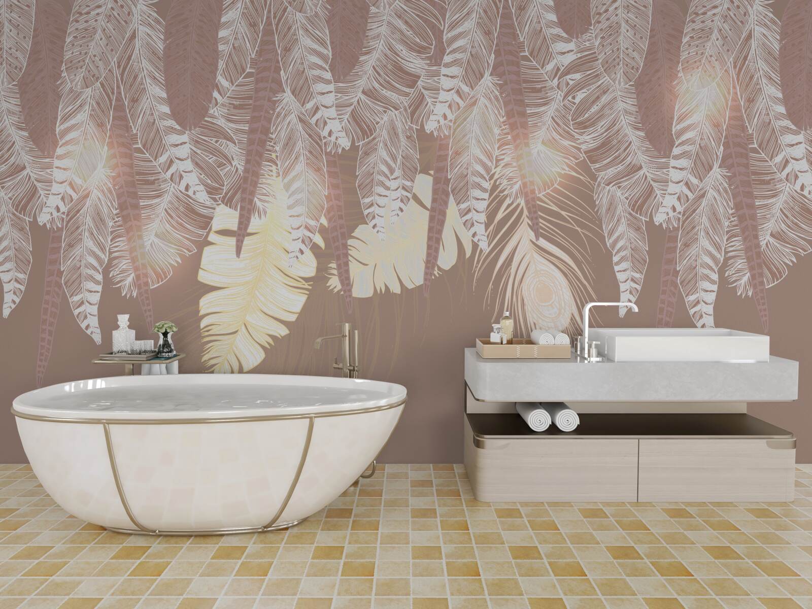 Fototapeta liście paproci są białe