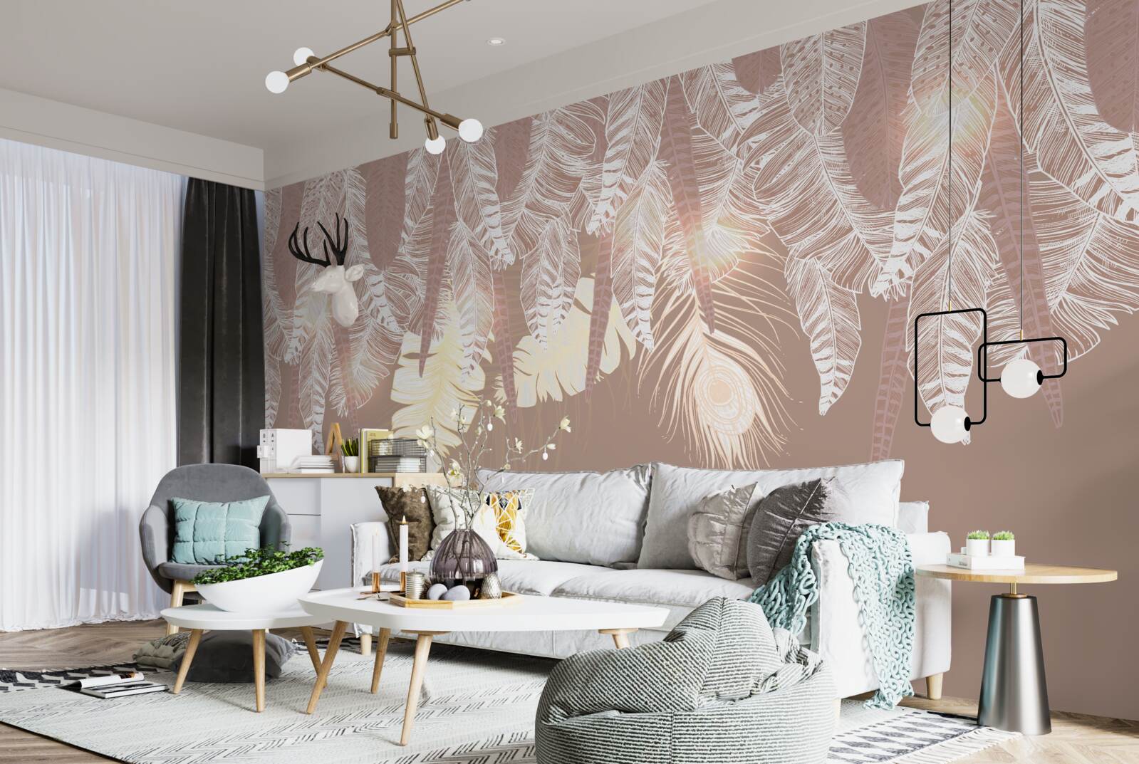 Fototapeta liście paproci są białe