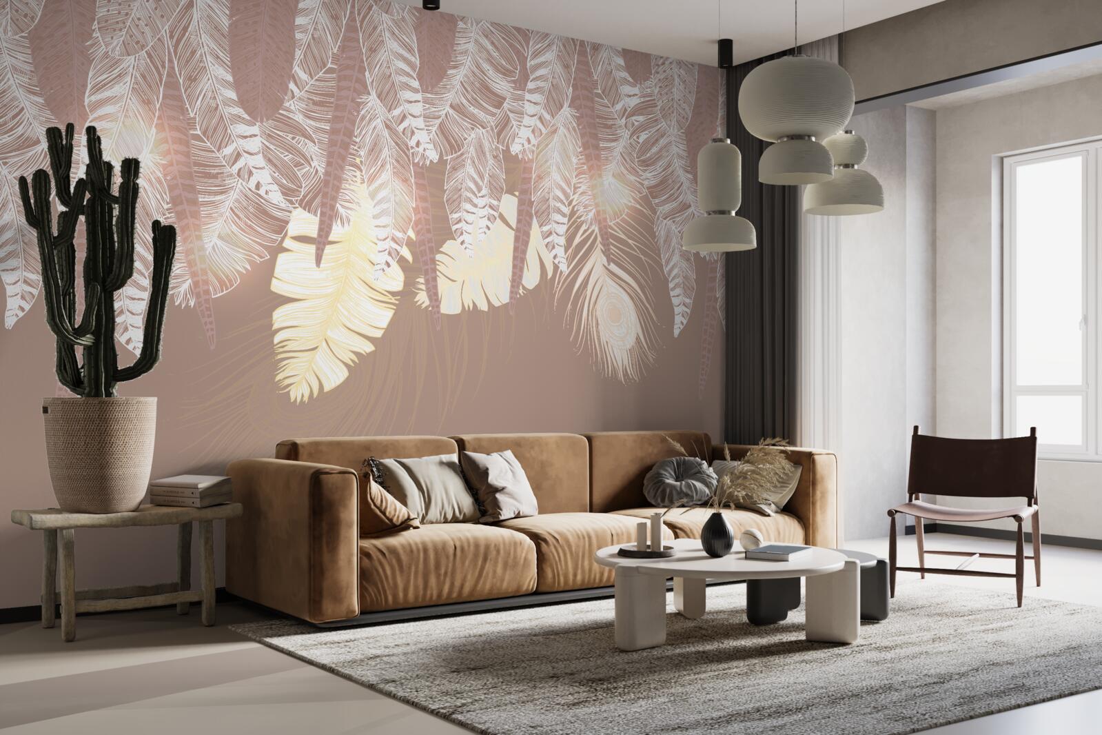 Fototapeta liście paproci są białe