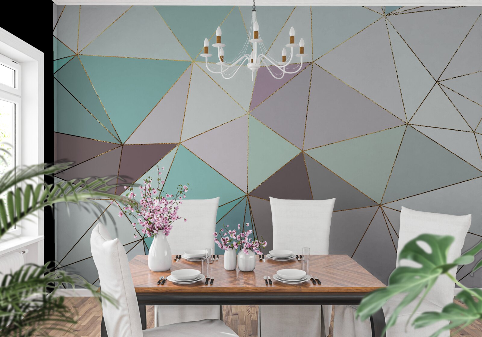 Fototapeta figury geometryczne na marmurowej powierzchni